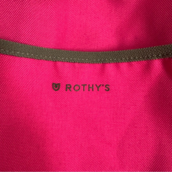 Rothy's Vibrant Pink,Olive, and Blue Reversible Tote Bag Casual, oversized, - Picture 7 of 12